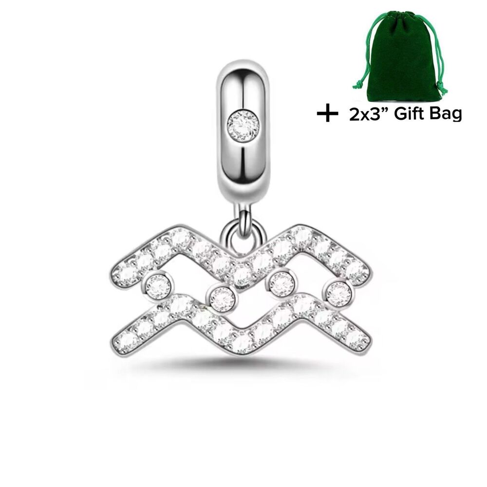 Aquarius Dangle Charm | 925 Silver | Brand New